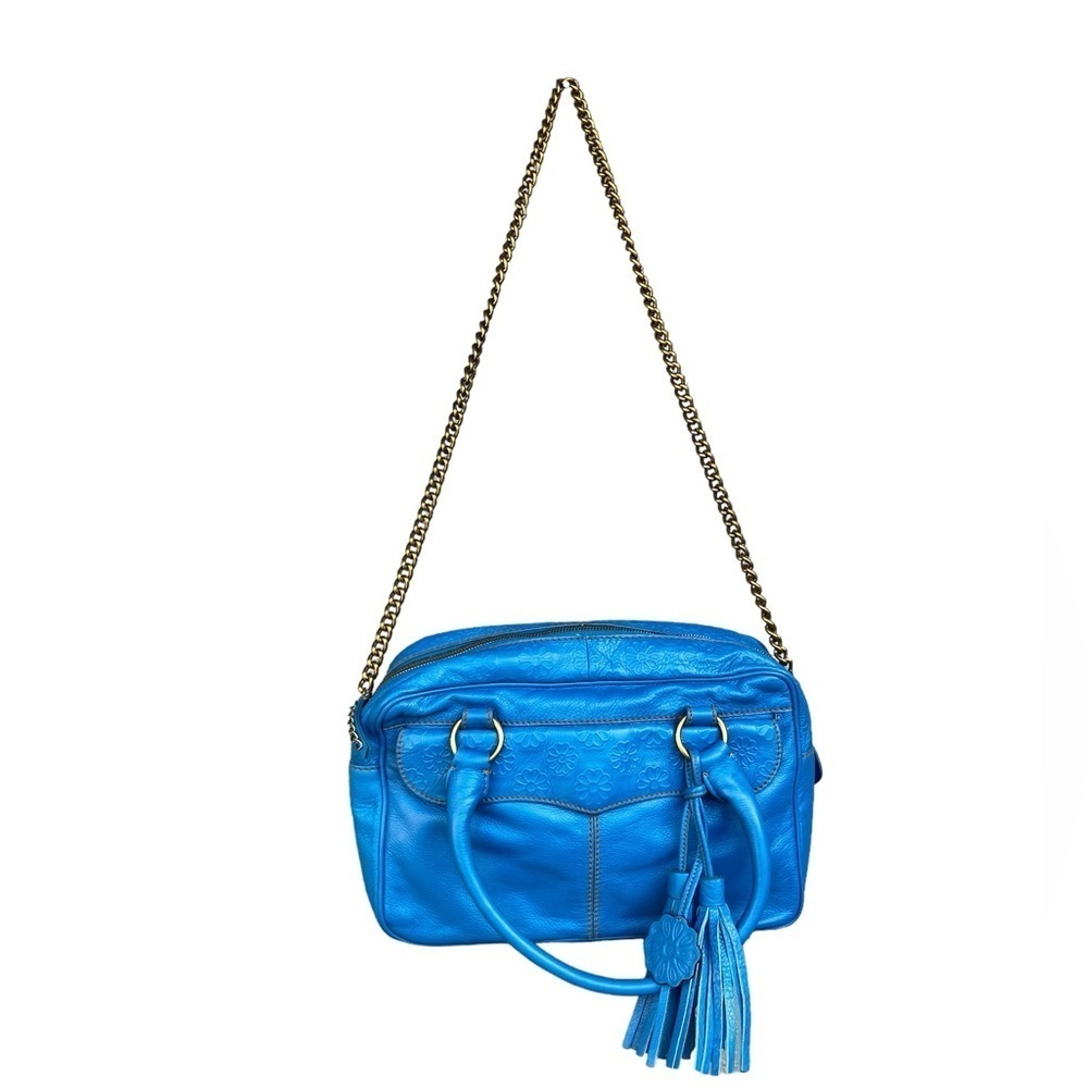 Isabella Fiore Top Zip Shoulder Bag Blue Bell NWT​​​​​ - Picture 3 of 10